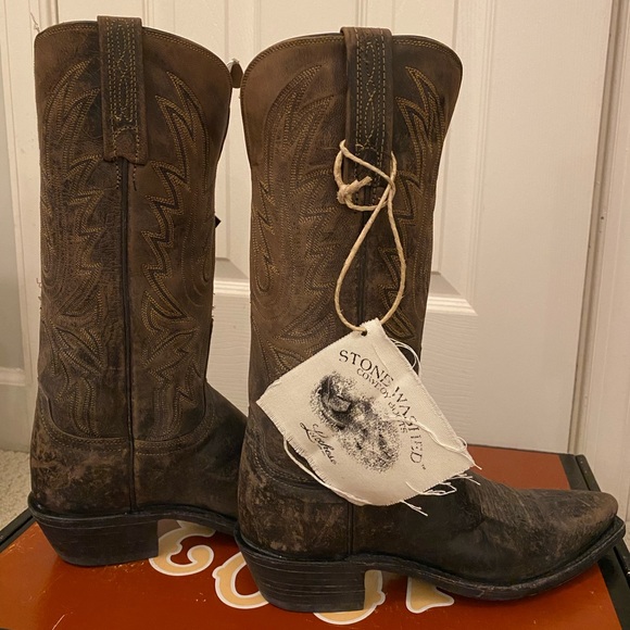 Lucchese 883 Stonewashed Cowboy Boots 